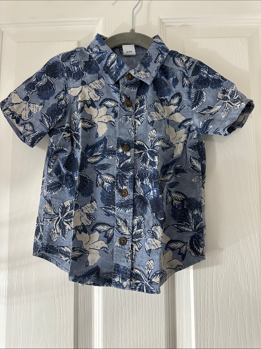 Old Navy Blue and White Button-Up Shirt